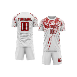 Football Team Uniform <b>Soccer</b> Jersey Set Custom Logo 100% Polyester Anti-Bacterial Quick Dry Lightweight Breathable Athletic - Product Image 1