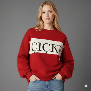 Suéter Oversize de Cuello Alto para Mujer, Invierno 2026, Corte Holgado, Informal, Tejido Largo, Estampado, Diseñado para la Temporada de Frío Moderna - Product Image 1