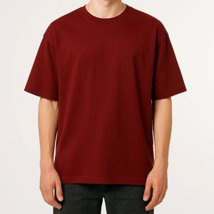 Camiseta Vintage para Hombre, Oversize, de Corte Holgado, Hombros Caídos, Manga Corta, Casual, de Algodón, Estilo Urbano - Product Image 3