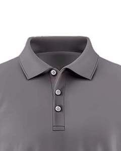 Polo homme personnalisé gris uni, manches courtes, coupe classique, en piqué de coton, décontracté, pour le golf ou le bureau, fabrication OEM sur mesure - Product Image 2