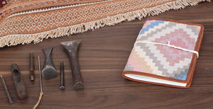 สมุดบันทึกส่วนตัวแบบปรับแต่งได้ สมุดบันทึกความทรงจำ อัลบั้มภาพ พรมเคลลิมพิมพ์ลาย สมุดบันทึกงานศิลปะทำมือ และแผ่นรองเขียนแบบปลอดกรด - Product Image 5