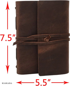 Personal Travel Diary Unlined Paper Sketchbook Doodle Art Book Recipe Book Organizer Leather <b>Journal</b> Diary Writing Notebook - Product Image 3