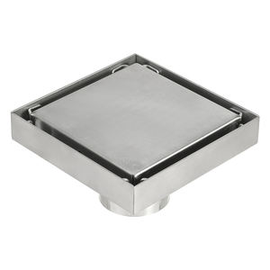 Drain <span class=keywords><strong>de</strong></span> sol moderne en acier inoxydable 10*10cm, insert <span class=keywords><strong>de</strong></span> carrelage invisible, drain <span class=keywords><strong>de</strong></span> <span class=keywords><strong>douche</strong></span> durable, anti-odeur, drain <span class=keywords><strong>de</strong></span> sol pour salle <span class=keywords><strong>de</strong></span> bain pour hôtels - Product Image 1