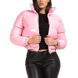 Veste matelassée courte pour femme, décontractée, hiver, vente chaude, OEM, manches longues, surdimensionnée, imperméable, coupe-vent, meilleure qualité, personnalisée - Product Image 1