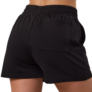 <b>Black</b> Cotton <b>Shorts</b> <b>Women</b> Elastic Waist Casual Lounge <b>Shorts</b> Relaxed Fit Comfortable Daily Wear Lifestyle Clothing - Product Image 2