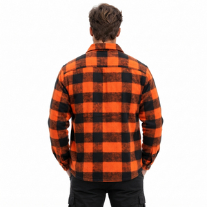 <b>Men</b> Plaid Flannel Shirt <b>Jackets</b> Long Sleeve <b>Men</b> Turn Down Collar Button Down <b>Jackets</b> Casual WInter Wear Warm Cotton <b>Jackets</b> - Product Image 3