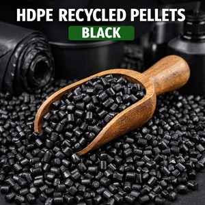 HDPE Black Pellets - Durable High-Density Polyethylene <b>Granules</b> for Pipe Extrusion Blowing Industrial Molding Consistent colour - Product Image 6