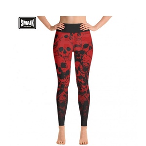Leggings de yoga pour femmes personnalisés 84% RPET 16% Spandex respirant taille moyenne Leggings grande taille - Product Image 2
