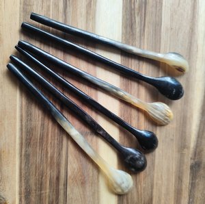 Cucharas de Estilo Animal Único, Cubiertos de Cuerno de Búfalo Natural Pulido, Diseño Único para Decoración de Mesa de Restaurante - Product Image 6