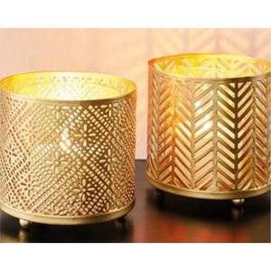 Lots de supports décoratifs en métal pour bougies chauffe-plat, coupelles votives découpées au laser en maille pour mariages, événements, cadeaux de fête et décorations de hall d'hôtel - Product Image 3