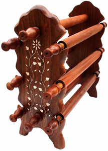 Support de rangement pour bracelets en bois, organisateur et présentoir de bracelets faits à la main en bois pour bracelets, bijoux et décoration intérieure - Product Image 3