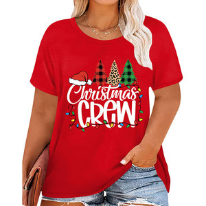 Modern Festive Print Featuring Smooth Fabric Texture And Custom Artwork For Seasonal Celebrations Women <b>Christmas</b> <b>T</b>-<b>Shirt</b> - Product Image 1