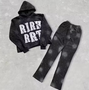 <b>Ladies</b> Acid Wash Oversized Tracksuit <b>Set</b> Soft Fabric Hoodie with Jogger Pants Street Style Outfit - Product Image 2