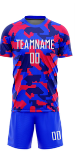 เสื้อฟุตบอลแบบซับลิเมชั่นสั่งทำพิเศษ คอกลม แขนสั้น ผ้าโพลีเอสเตอร์ซับเหงื่อ ลายพราง เหมาะสำหรับทุกฤดูกาล - Product Image 5