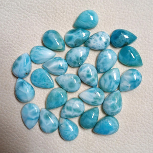 Fabricant et fournisseur indien de pierres précieuses en aquamarine bleue taille poire bleu ciel, pierres minérales polies pour la fabrication de bijoux - Product Image 2