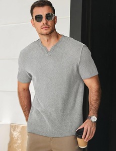 Camiseta de Punto Waffle a la Moda, Tejido Texturizado Premium, Fábrica de Ropa - Product Image 2