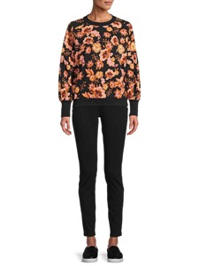 Sweat-shirts à col rond à manches longues pour femmes, style sublimation, anti-rides, tricotés, imprimés rouges, sublimation pour femmes - Product Image 1