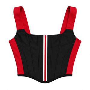 Top Corto Estilo Corsé Personalizado para Mujer, Inspirado en el Deporte de Motor Vintage, Top sin Mangas, Moda Urbana - Product Image 2