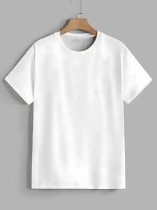 T-shirts en coton vierges de haute qualité à col rond, t-shirts unis, fabricant, vente en gros, t-shirts prêts à l'impression, t-shirts personnalisés pour hommes - Product Image 5