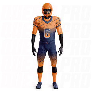 ชุดยูนิฟอร์มอเมริกันฟุตบอลคุณภาพพรีเมียมแบบกำหนดเอง ชุดทีมอเมริกันฟุตบอลแบบสั่งทำพิเศษเต็มรูปแบบ พร้อมลายพิมพ์แบบซับลิเมชั่นเพื่อประสิทธิภาพสูง - Product Image 6