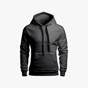 Plain Fleece Bulk Quantity Casual Style <b>Black</b> Hoodie <b>Men</b> Low MOQ Professional <b>Men</b> Hoodies on Custom Demands - Product Image 2