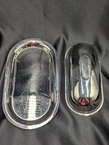 Stainless Steel Oval and Rounded Butter Dish with Lid - Product Image 2