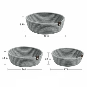 Panier en corde de jute tressé à la main, petite boîte de rangement pour étagère, linge, jouets, essentiels pour bébé, cuisine - Product Image 2