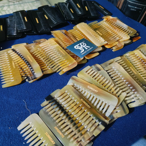 Handcrafted Natural Buffalo Horn Comb Anti Static Beard and Hair Grooming Tool Eco Friendly Durable Wooden Feel Comb for Men - Product Image 2