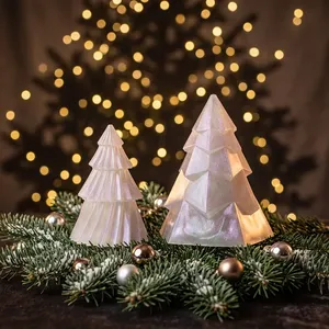 Handmade Collection <b>Modern</b> <b>Christmas</b> <b>Tree</b> Set Resin Pine Shape Tabletop Decor Indoor Small <b>Trees</b> Durable Waterproof Eco-Friendly - Product Image 5