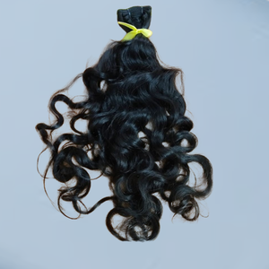 Extensiones de Cabello Humano Virgen Remy del Sur de la India, Doble Trama, Ondulado Suelto, Ondulado Profundo, Negro Natural, Cabello a Granel, Venta al por Mayor de Fábrica - Product Image 6