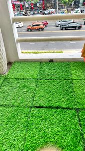 Dalles de terrasse en gazon artificiel 300x300x24mm, imperméables, carrées, pour extérieur/intérieur, maison et jardin, terrasse, cour arrière, décoration - Product Image 2