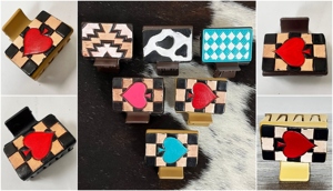 Checkered Handcrafted Genuine Cow Leather Mini Hair Claw <b>Clip</b> Hair Accessories Cute Fashionable Clamps for Girls Women Boutique - Product Image 3
