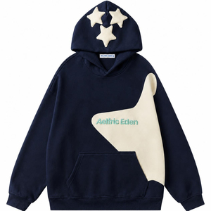 Sweat à capuche personnalisé effet délavé pour homme en molleton de coton mélangé, imprimé sérigraphié, style vieilli - Product Image 4