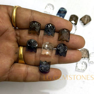 ควอตซ์สโมคกี้ธรรมชาติรูปผีสำหรับฮาโลวีน แกะสลักด้วยมือ หินคริสตัลรูปผีสำหรับทำเครื่องประดับ - Product Image 3