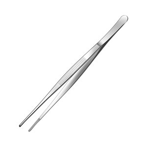 Pince de cuisine de précision en acier inoxydable de 8 pouces avec pointe dentelée pour barbecue, aliments faits maison, steaks, pain, pizza - Product Image 2