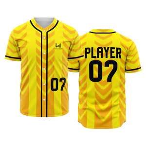 Custom Unisex Button <b>Down</b> Baseball Jerseys Personalized Front Logo W4G Breathable 100% Polyester Baseball Softball Jerseys - Product Image 1