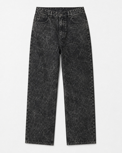 Custom Acid Washed Denim <b>Jeans</b> Men Heavyweight Cotton Straight Leg Five Pocket Pants Casual Trousers Apparel - Product Image 1