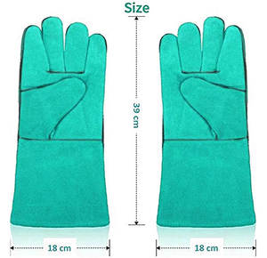 Gants de protection pour soudeurs en cuir double couture, les plus vendus, en cuir de qualité supérieure, mitaines de soudage - Product Image 3