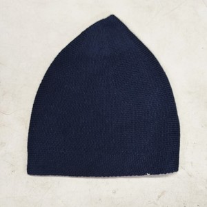 Chapeau de prière islamique Kufi en coton blanc tricoté pour hommes, bonnet uni, bonnet d'hiver ethnique - Product Image 4