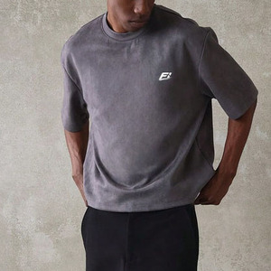 T-shirts Homme Oversize en Coton Épais Délavé à l'Acide avec Logo Personnalisé – Streetwear Marque Privée B2B Vente en Gros OEM ODM - Product Image 1