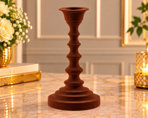 Porte-bougie en velours vert floqué, écologique et naturel, pour la décoration de la maison, la table à manger, un style festif, Noël, la Saint-Valentin - Product Image 1