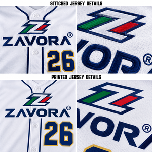 Custom Baseball Jersey <b>White</b> Teamwear <b>Button</b> Front Personalized Player Number Retro Streetwear Private Label Sports Jersey USA - Product Image 6