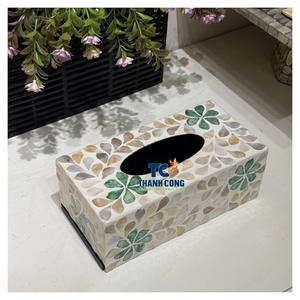 Fournisseur en gros de boîtes à mouchoirs en nacre, style décoratif de vacances, couvre-boîte à mouchoirs pour le Ramadan, Vietnam - Product Image 1