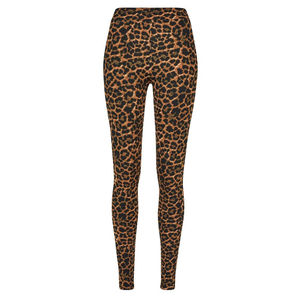 Leggings taille haute imprimé léopard, pantalon de yoga pour femme en tricot extensible pleine longueur, style basique toutes saisons - Product Image 3
