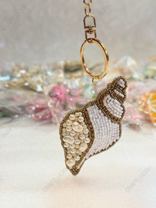 Wholesale Handmade Cotton Beaded Lightweight Eco-Friendly Durable <b>Bag</b> <b>Charm</b> Purse <b>Charm</b> Luxury Coastal Keychain Accessory OEM - Product Image 5