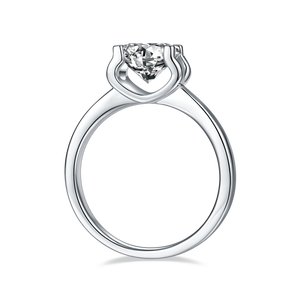 Anillo de Moissanita Solitario de Calidad Premium con Piedra Certificada de Color D VVS1 para Propuesta, Joyería Nupcial y Ocasiones Especiales - Product Image 3