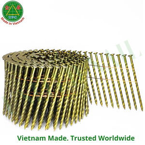 2-1/2 Inch <b>Screw</b> Shank with Checkered Head Type Coil Nail for Pallet Manufacturing from Vietnam | clavo en rollo - Product Image 5