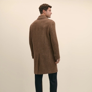 Autumn and Winter New Woolen Lapel Detail <b>Double</b> <b>Breasted</b> Long Length Overcoat for <b>Men's</b> & Women's - Product Image 2