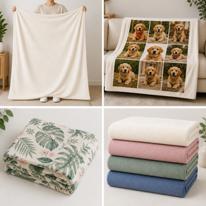 Couverture en flanelle personnalisée avec photo, nom, texte, logo, impression par sublimation, jeté en polaire doux - Product Image 4