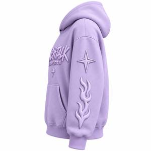 Hoodies brodés effet vieilli, service OEM, 100% coton, pour homme, hiver, pull-over, écologique, respirant, séchage rapide, avec poche – Meilleures ventes - Product Image 3